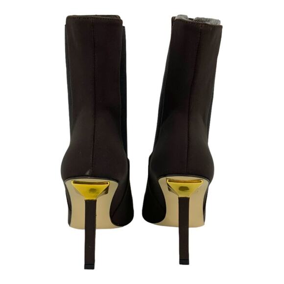 Good American High Kickstand Brown Neoprene Heeled Boots Size 10 NWT $295 MSRP - Picture 6 of 8